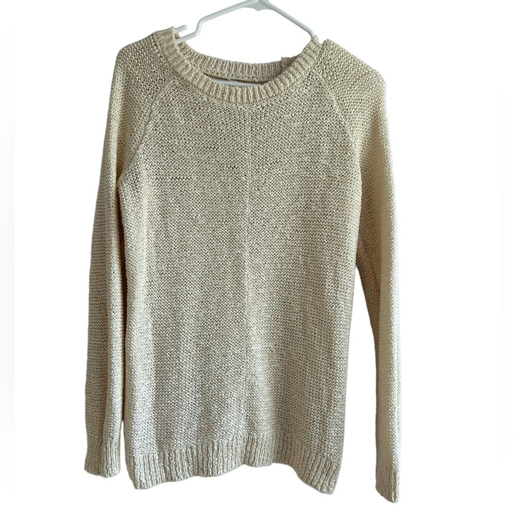 Jones New York Off-White Mesh Sweater • Size: L • Used